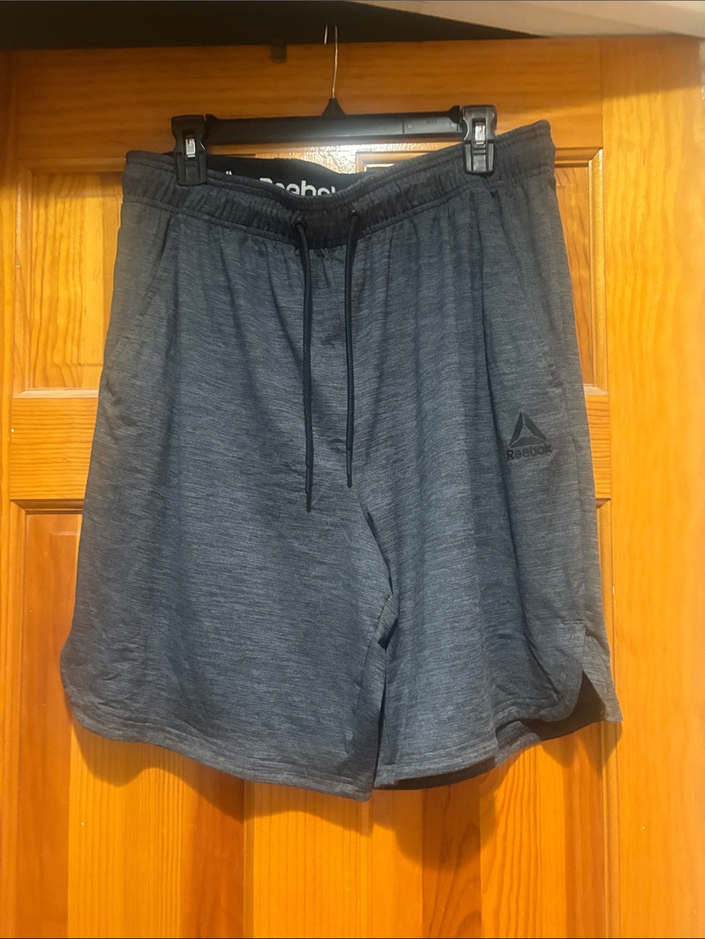 Reebok L Men's Dark Gray Athletic Drawstring Shorts